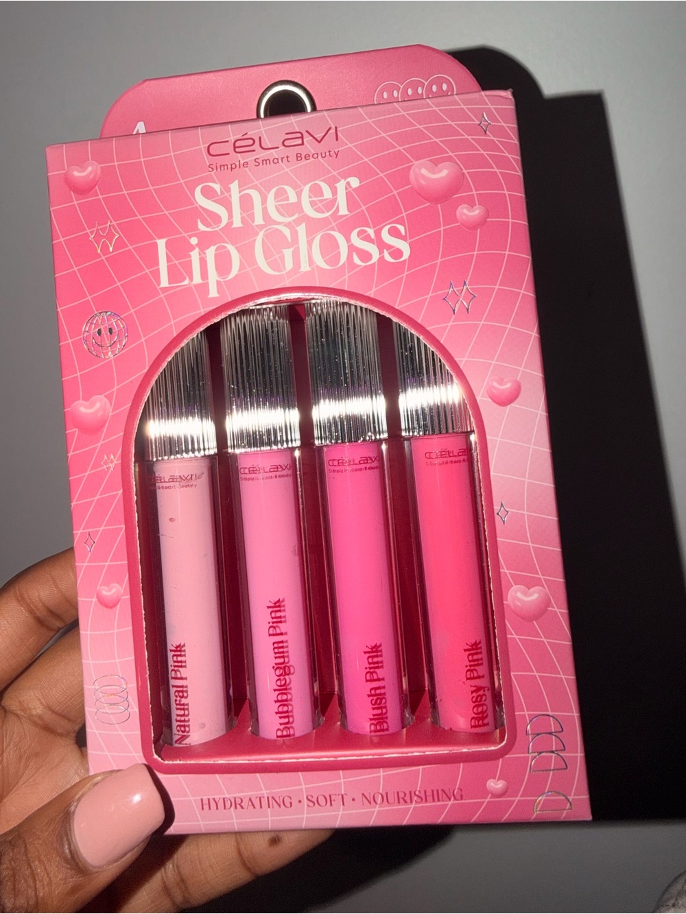 Sheer Lip Gloss Set — Pink Shades